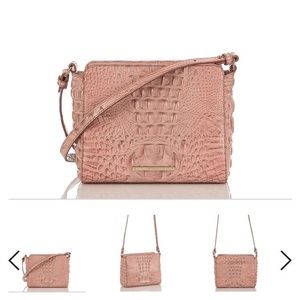 light pink brahmin purse